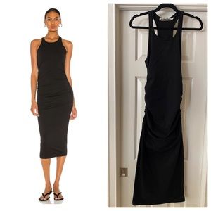 EUC Michael Stars Racerback Midi Dress In Black, Sz L